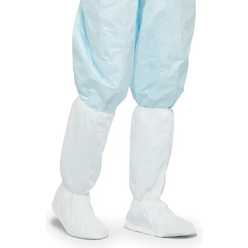 DuPont" Tyvek® IsoClean® Boot Cover, Serged Seams, 13-1/4" Long, 8" High, White, LG