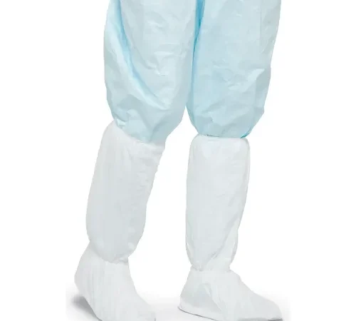 DuPont" Tyvek® IsoClean® Boot Cover, Serged Seams, 15-1/4" Long, 8" High, White, XL