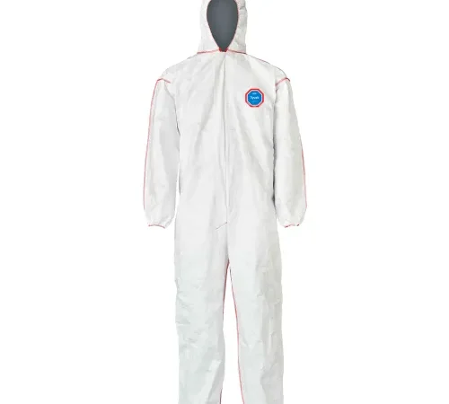 DuPont" Tyvek 400 SFR Coverall, Elastic Wrists & Ankle, Serged Seams, 3XL, White, Pack of 25
