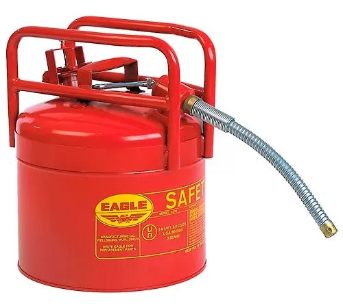 Eagle D.O.T. Approved Transport Can with 7/8"Flexible Hose Type II Red 5 Gal., 1215