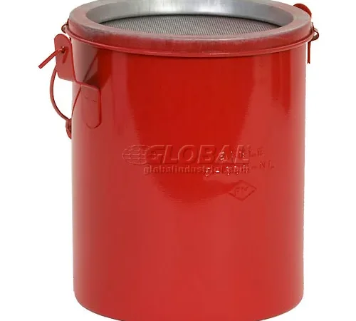 Eagle Bench Can without lid - Metal - Red - 6 qt.