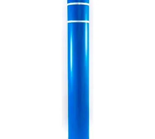 Blue insulated stainless steel thermos bottle