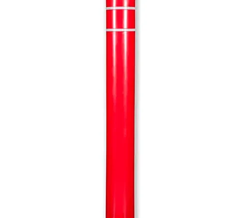 Slim red insulated thermos bottle