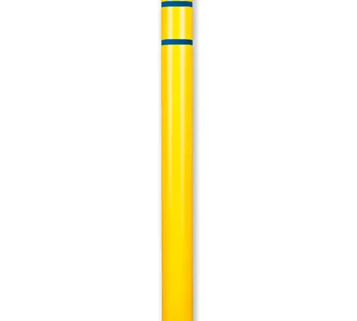 Post Guard? Bollard Cover 7"Dia. x 72" H, Yellow/Blue Tape