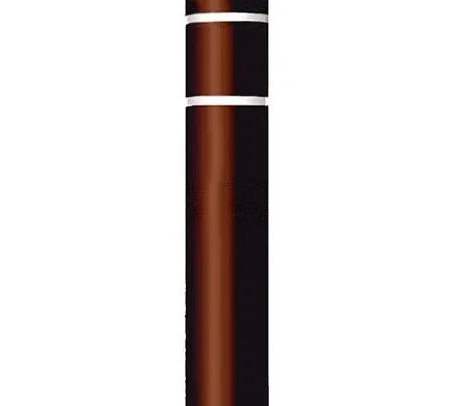 Brown post with white bands