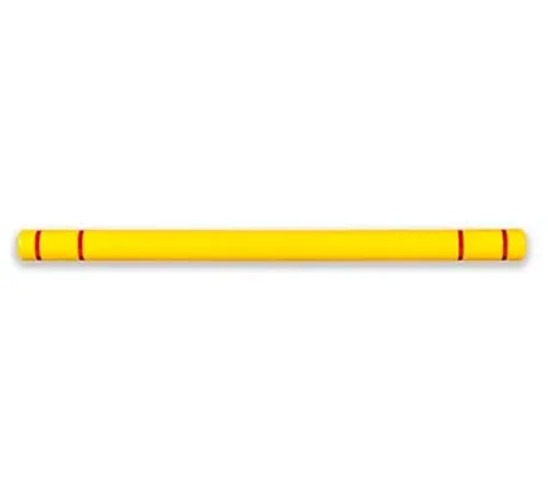 Height Guard" Clearance Bar, 7"D x 96"L, Yellow w/Red Tape, No Graphics, HTGRD796YRNG