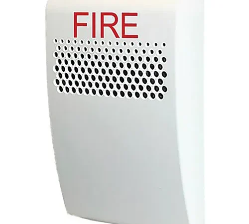 Edwards Signaling, EG1AWF, Genesis Wall Temp Horn-Strobes, Hi-Lo, White, Marked Fire