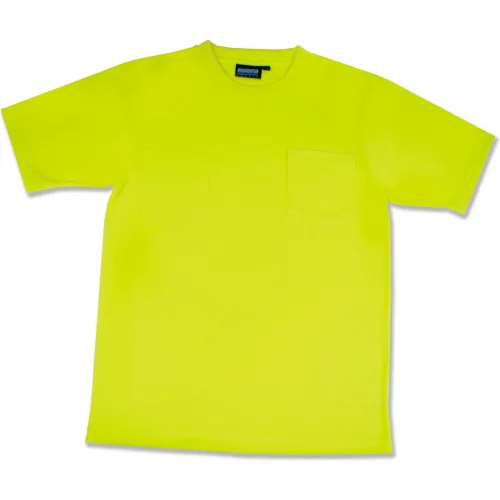 ERB® Aware Wear® 9601 T-Shirt, Short Sleeve, Non-ANSI, 4XL, Hi-Viz Lime