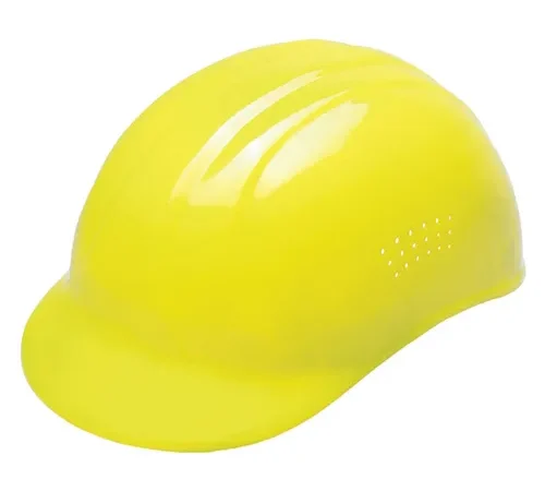 ERB® 67 Vented Bump Cap with 4-Point Pinlock Suspension, Hi-Viz Yellow, Pack of 12 - Pkg Qty 12