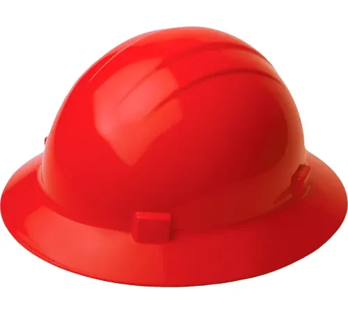 Red construction hard hat