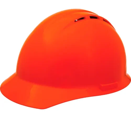 Orange construction hard hat