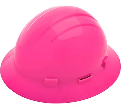 Pink construction safety hard hat