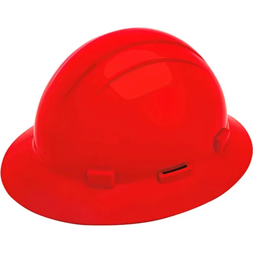 Red construction hard hat