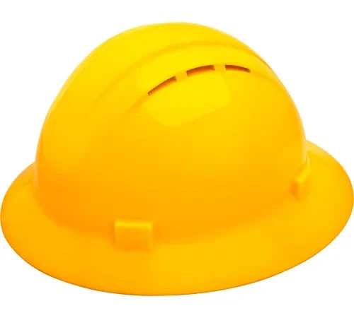 Yellow construction hard hat