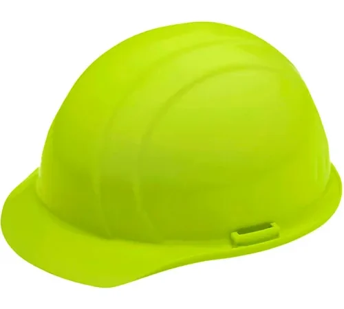 Neon yellow construction safety hard hat
