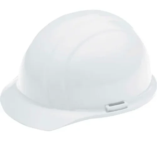 White construction hard hat