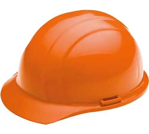 Orange construction safety hard hat