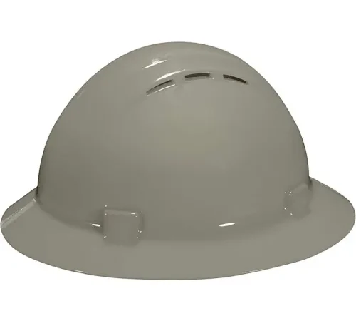 White construction hard hat with vents