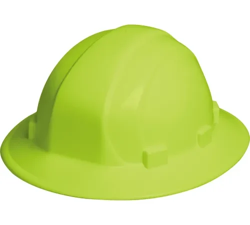 Neon green construction hard hat