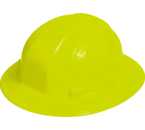 Yellow construction safety hard hat