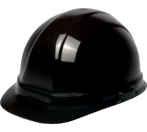 Black construction safety hard hat