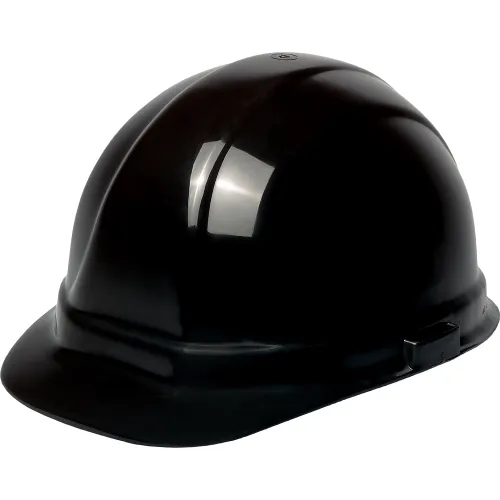 Black construction safety hard hat