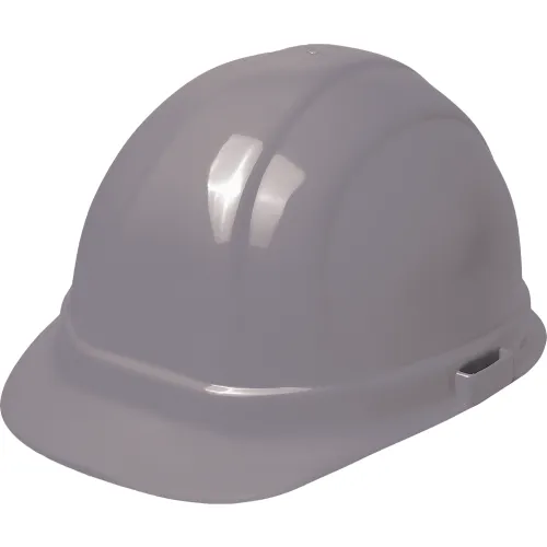 Gray construction safety hard hat