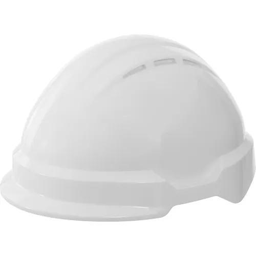 White construction hard hat