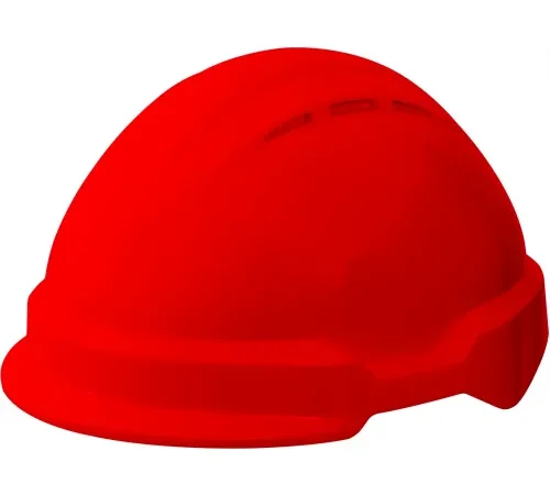 Red construction safety hard hat