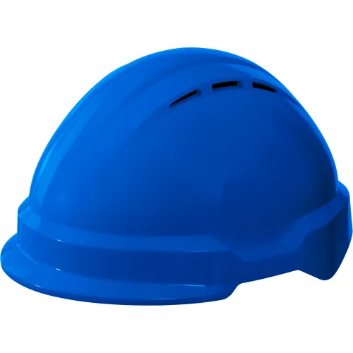 Blue construction safety hard hat