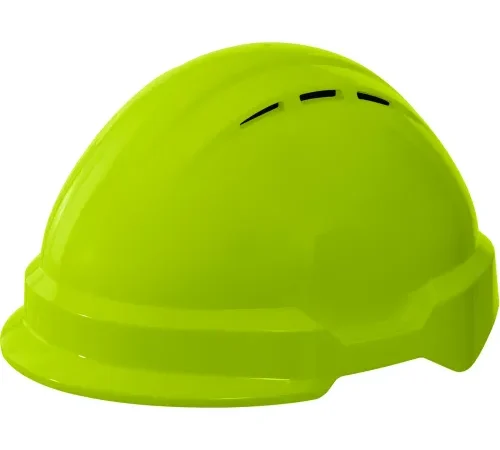 Neon green construction safety hard hat