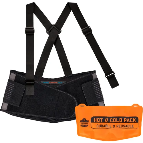 Ergodyne® ProFlex® 1675 Back Support Brace with Cooling/Warming Pack, 3XL, Black