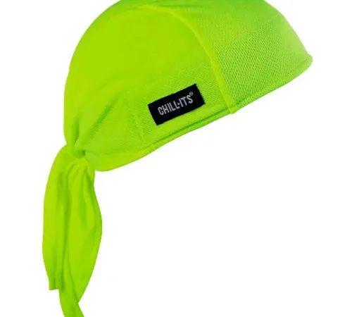 Ergodyne® Chill-Its® 6615 High-Performance Dew Rag, Lime, One Size - Pkg Qty 6