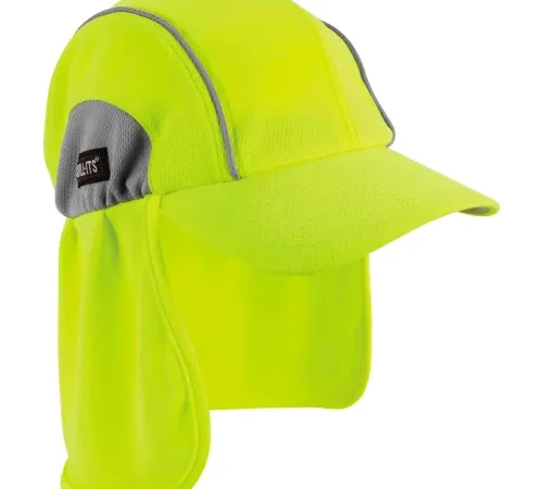 Ergodyne® Chill-Its® 6650 High Performance Hat W/ Neck Shade, Lime, One Size - Pkg Qty 6
