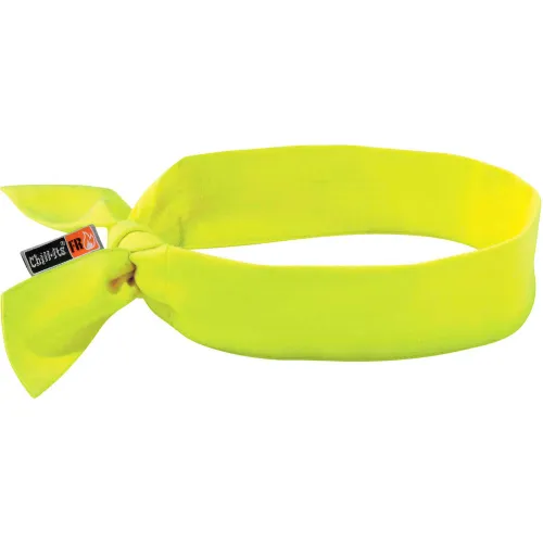 Ergodyne® Chill-Its® 6700FR Evaporative FR Cooling Bandana, Tie, Lime - Pkg Qty 6