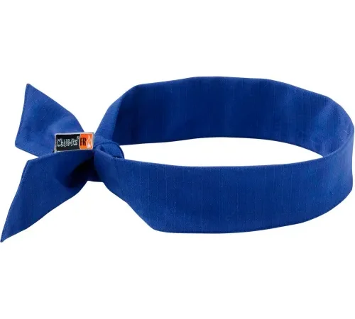 Ergodyne® Chill-Its® 6700FR Evaporative FR Cooling Bandana, Tie, Blue - Pkg Qty 6