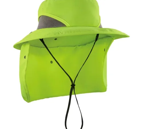 Ergodyne® Chill-Its® 8934 Ranger Hat with Neck Shade, L/XL, Lime