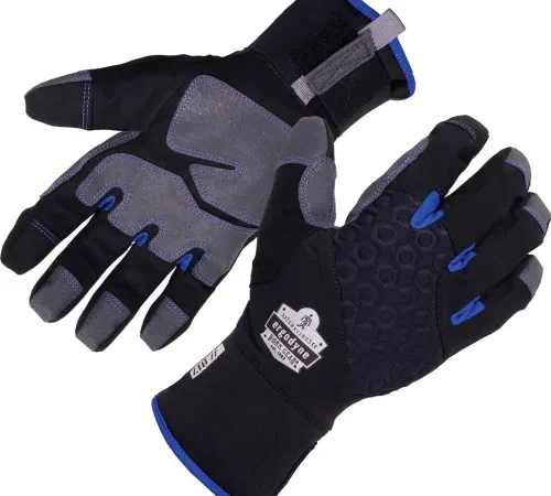Ergodyne® ProFlex 817 Thermal Winter Work Gloves w/ Reinforced Palms, S, Black