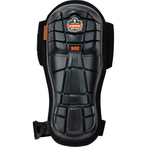 Ergodyne ProFlex 342 Injected Gel Knee Pads, Extra Long Cap, Black, 18442