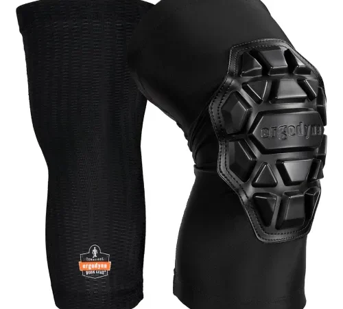 Ergodyne® Proflex® 550 Padded Knee Sleeves w/ 3 Layer Foam Cap, XL, Black