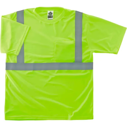 Ergodyne GloWear 8289 Hi-Vis T-Shirt, Class 2, XS, Lime