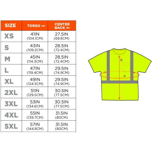 Ergodyne GloWear 8289 Hi-Vis T-Shirt, Class 2, XS, Lime - Image 3