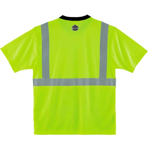 Ergodyne® GloWear® 8289BK Hi-Vis T-Shirt, Black Bottom, Class 2, 4XL, Lime - Image 2