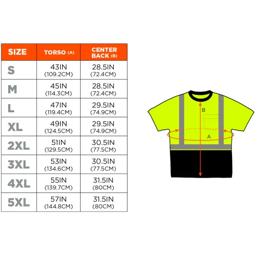Ergodyne® GloWear® 8289BK Hi-Vis T-Shirt, Black Bottom, Class 2, 4XL, Lime - Image 3