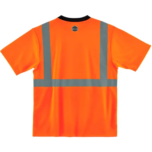 Ergodyne® GloWear® 8289BK Hi-Vis T-Shirt, Black Bottom, Class 2, M, Orange - Image 2