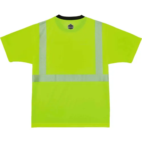 Ergodyne® GloWear® 8280BK Hi-Vis Performance T-Shirt, Black Bottom, Class 2, L, Lime - Image 2
