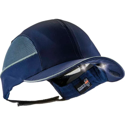 Ergodyne® Skullerz® 8960 Bump Cap W/LED Lighting Technology, Black, Long Brim, One Size - Image 2