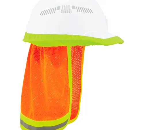 Ergodyne® GloWear® 8005 Hi-Vis Hard Hat Neck Shade, Orange - Pkg Qty 6