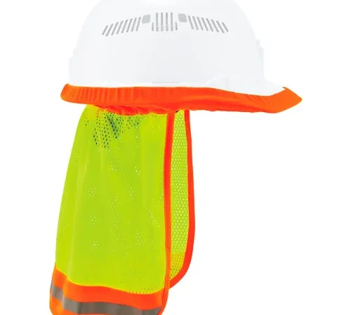 Ergodyne® GloWear® 8005 Hi-Vis Hard Hat Neck Shade, Lime - Pkg Qty 6