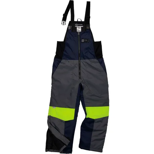 Ergodyne® N-Ferno® 6477 Cold Storage Thermal Insulated Bib Overalls, 4XL, Navy